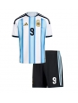 Otroške Nogometnih dresov Argentina Julian Alvarez #9 Domači SP 2026 Kratki rokavi (+ hlače)